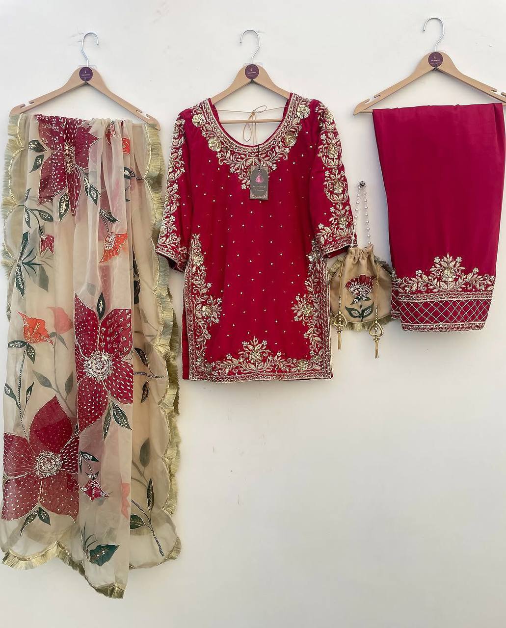 The Ivory Celestial Botanical Gharara